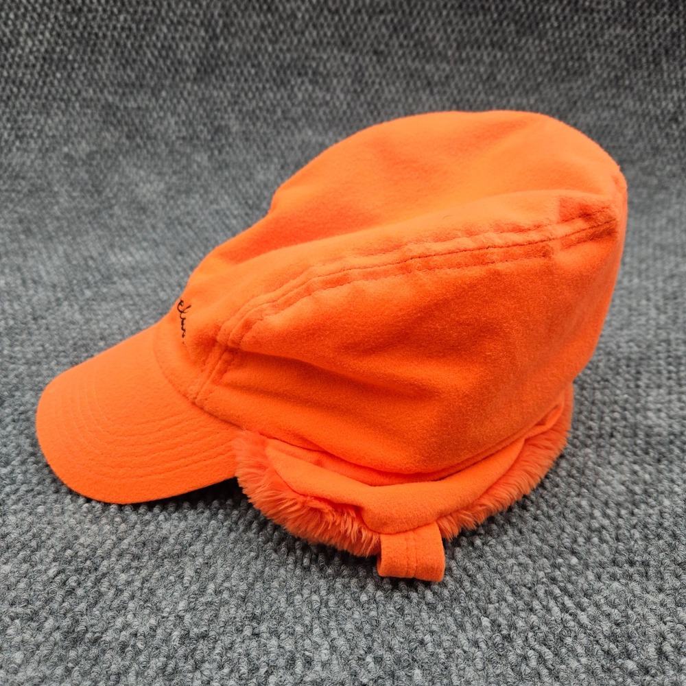 Vintage Cabela's Men's Large Orange Gore-Tex Thinsulate Trapper Hat Hunting Cap - Picture 4 of 9